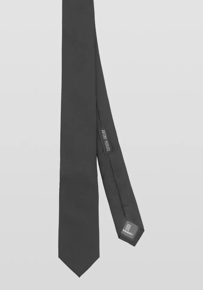 Ties And Bow Ties Men Antony Morato Silk Twill Necktie Black