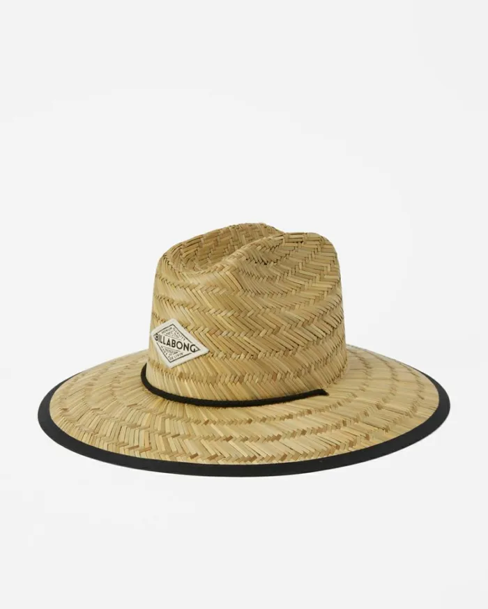 Tipton Straw Lifeguard Hat Black Pebble Women Billabong Hats and Beanies