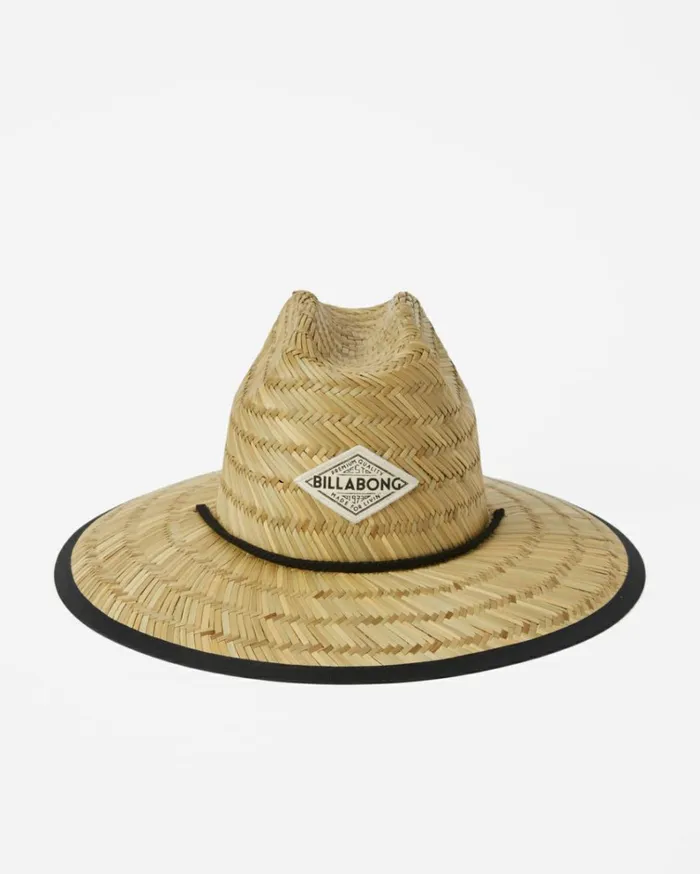 Tipton Straw Lifeguard Hat Black Pebble Women Billabong Hats and Beanies