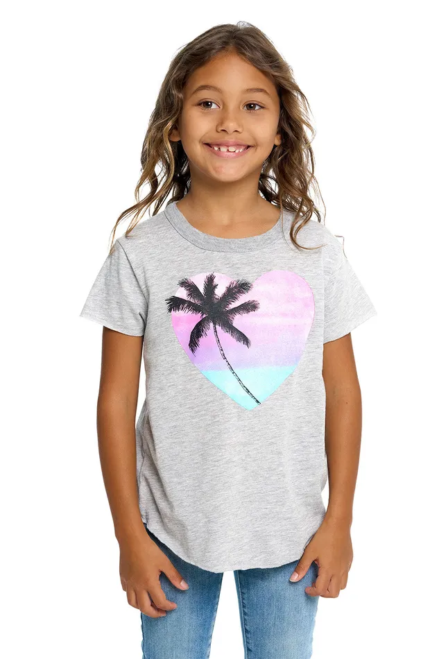 Tops Chaser Brand Girls Vacation Heart Tops Chaser Brand Girls Vacation Heart
