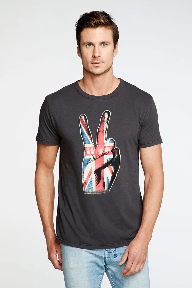 Tops Mens The Who Peace Fingers Crew Neck Tee Chaser Brand
