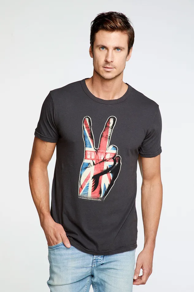 Tops Mens The Who Peace Fingers Crew Neck Tee Chaser Brand Tops Mens The Who Peace Fingers Crew Neck Tee Chaser Brand