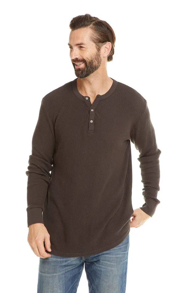 Tops Mens THERMAL LS HENLEY W CUFF Chaser Brand