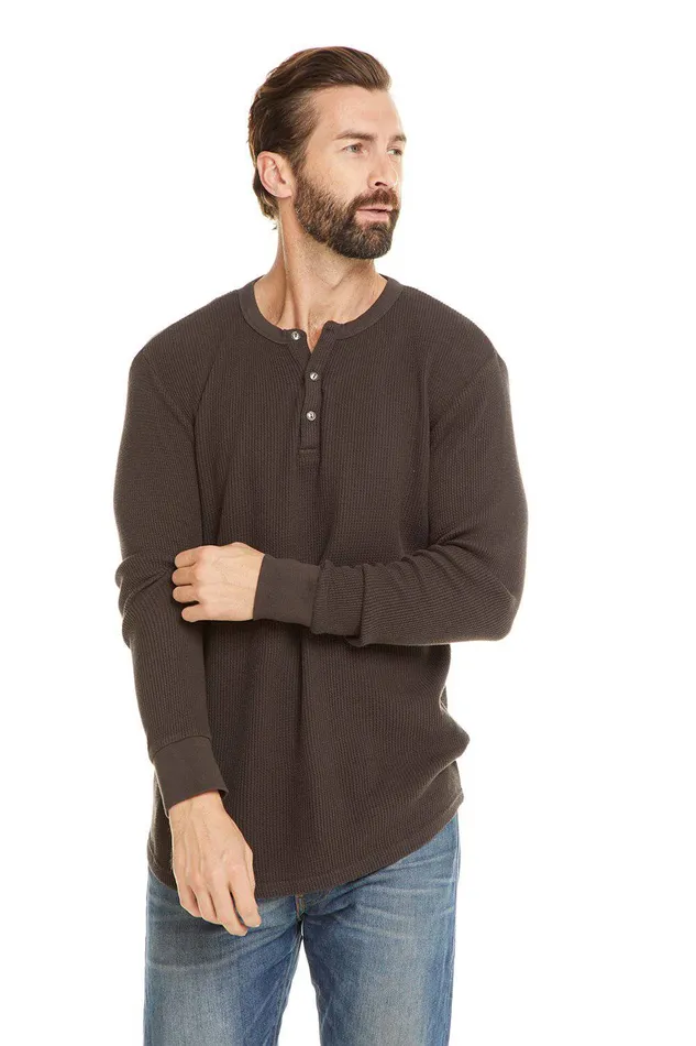 Tops Mens THERMAL LS HENLEY W CUFF Chaser Brand