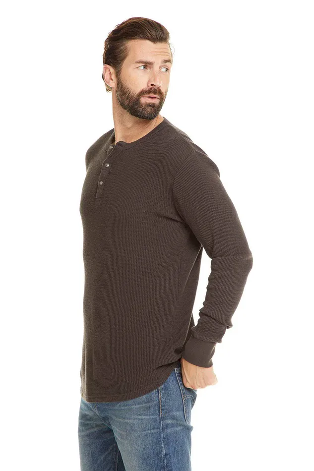 Tops Mens THERMAL LS HENLEY W CUFF Chaser Brand