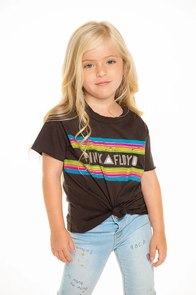Tops Pink Floyd Neon Stripes Tee 8211 Chaser Brand Girls