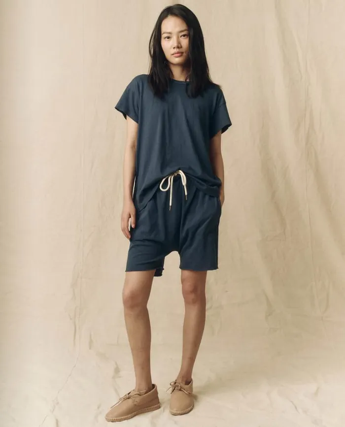 Tops Women039s The Great The Boxy Crew Nautical Navy