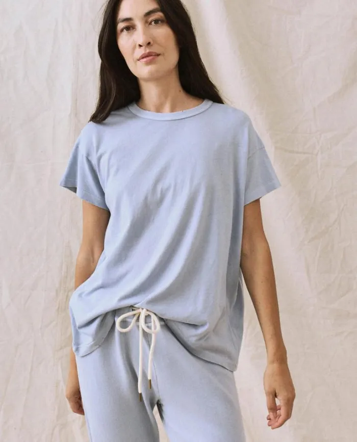 Tops Women039s The Great The Boxy Crew Whisper Blue