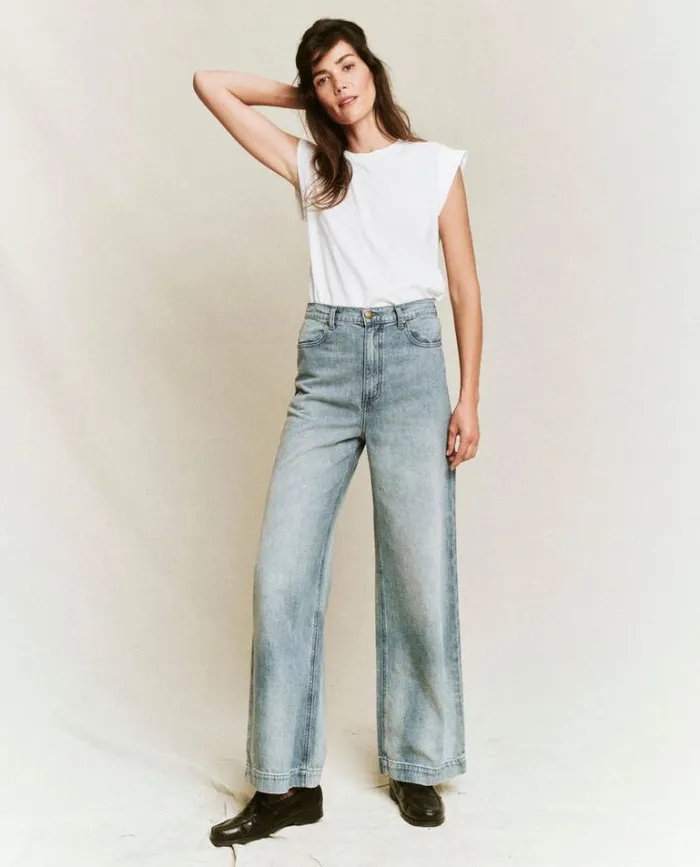 Tops Women039s The Great The Peak Shoulder Tee True White