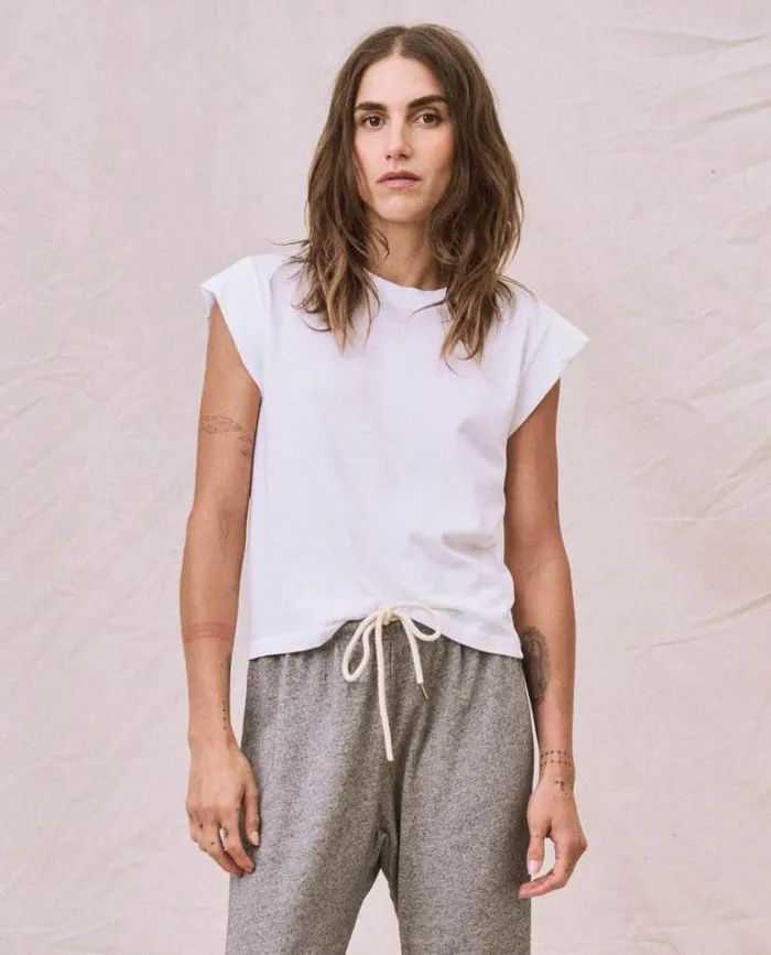 Tops Women039s The Great The Peak Shoulder Tee True White