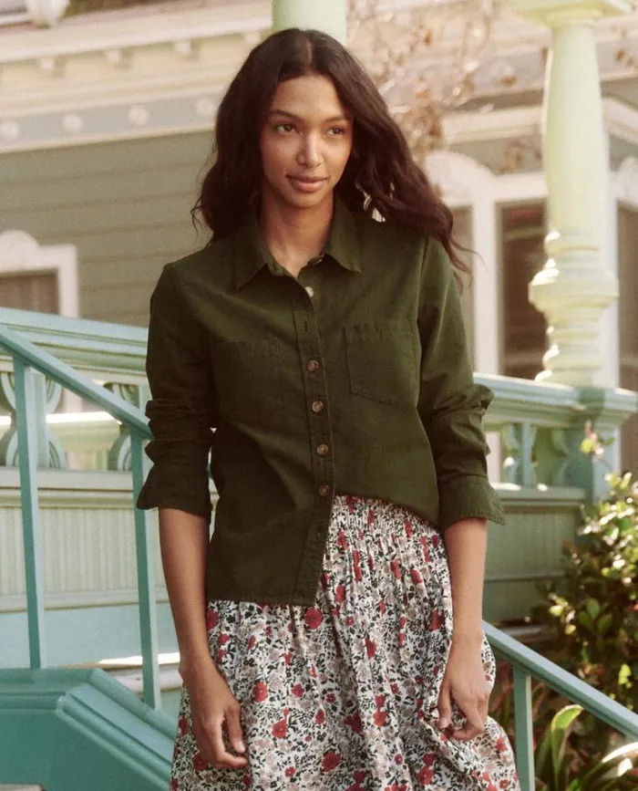 Tops Women039s The Great The Scouting Shirt Dark Forest