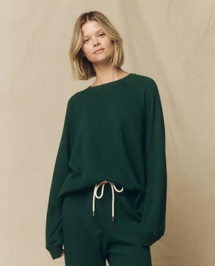 Tops Women039s The Great The Slouch Sweatshirt Green Grove