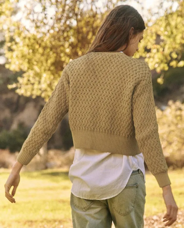 Tops Women039s The Great The Stable Cardigan Natural Dyed Chestnut