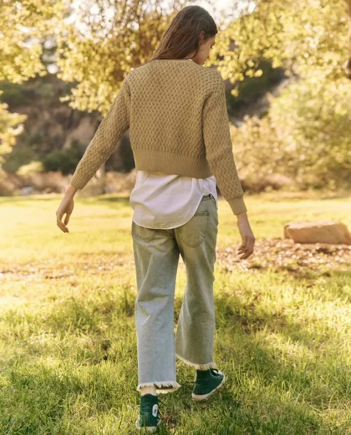 Tops Women039s The Great The Stable Cardigan Natural Dyed Chestnut
