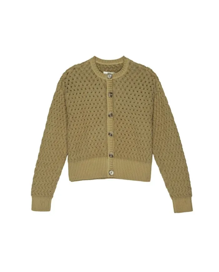 Tops Women039s The Great The Stable Cardigan Natural Dyed Chestnut