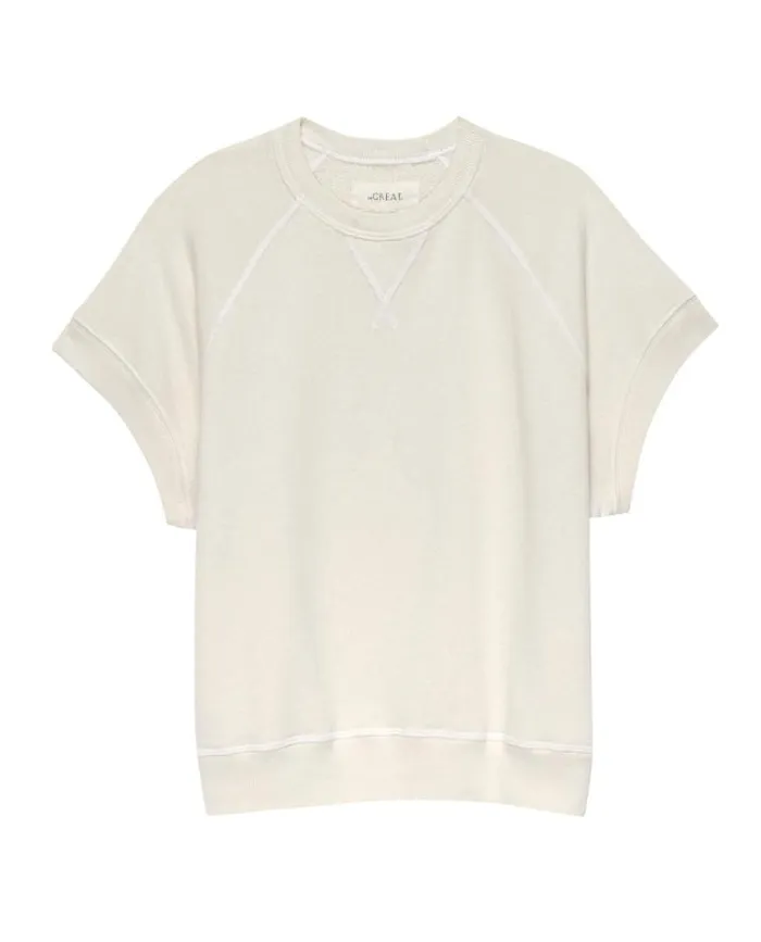 Tops Women039s The Great The Wedge Sweatshirt Washed White