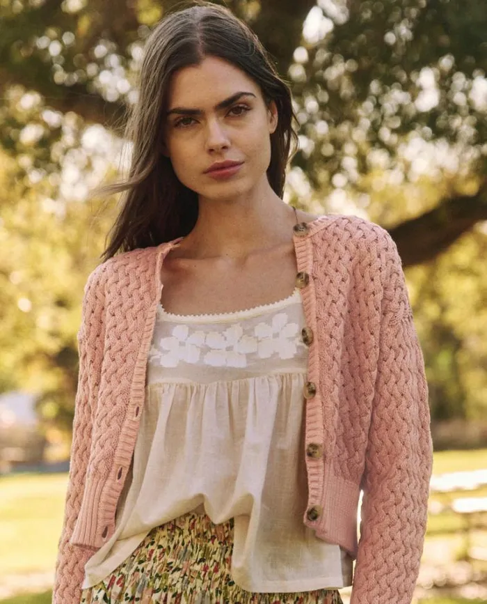 Tops Women039s The Great The Whimsy Top Cream And Peach