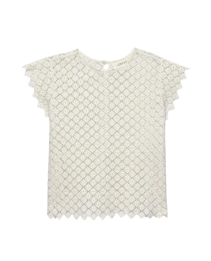 Tops Women039s The Great The Wing Top Cream