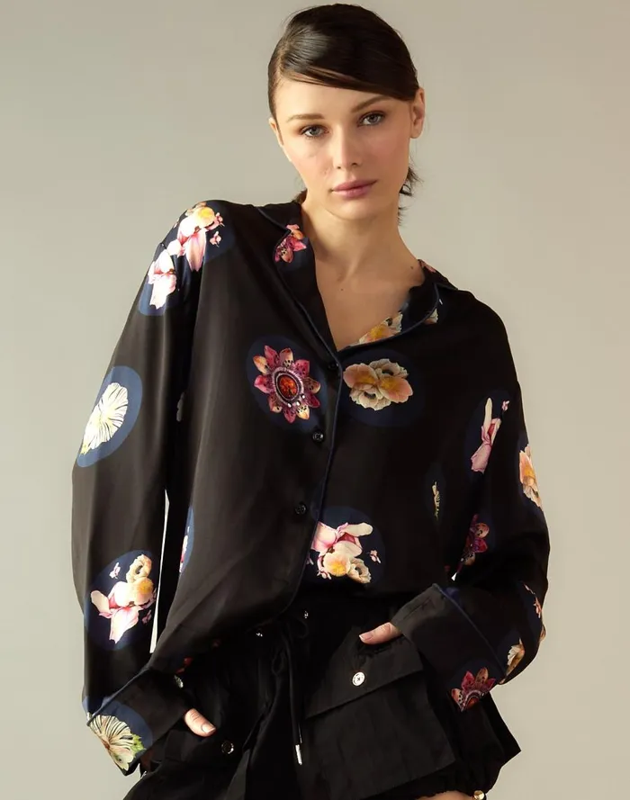 Tops Women Cynthia Rowley Moonlit Petal Blouse