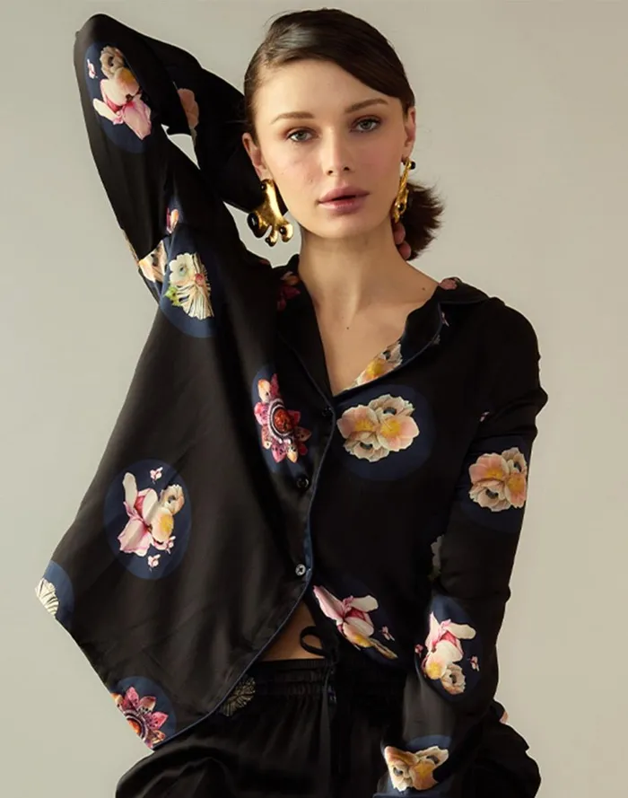 Tops Women Cynthia Rowley Moonlit Petal Blouse