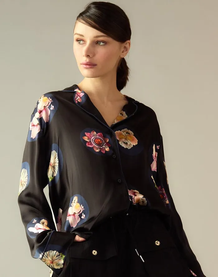 Tops Women Cynthia Rowley Moonlit Petal Blouse