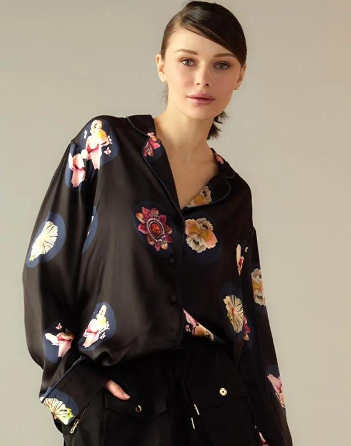 Tops Women Cynthia Rowley Moonlit Petal Blouse