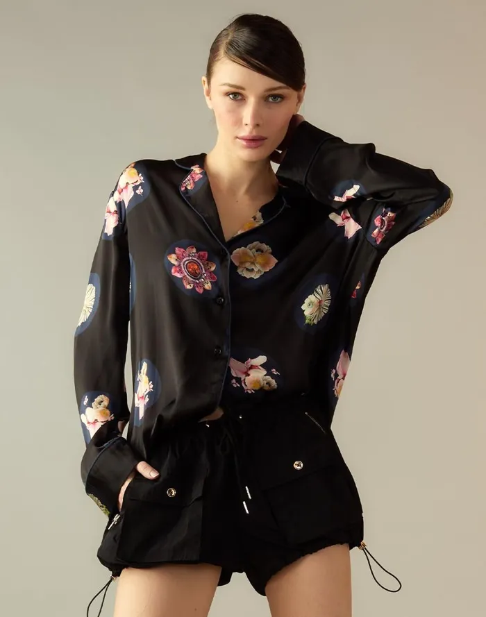 Tops Women Cynthia Rowley Moonlit Petal Blouse