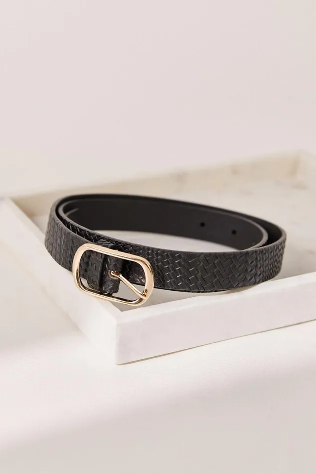 Tracey Woven Belt In Black Women Showpo Belts