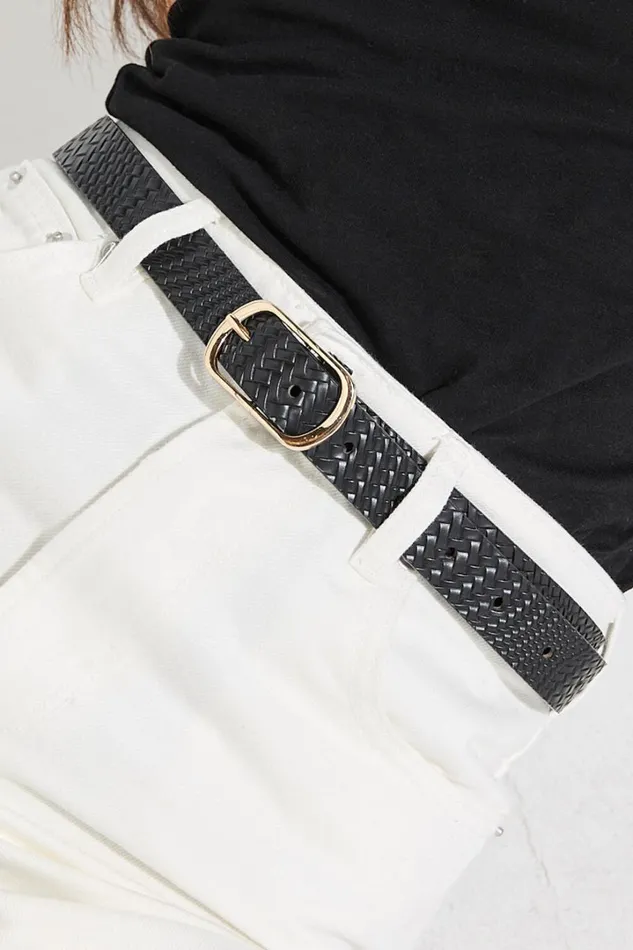 Tracey Woven Belt In Black Women Showpo Belts