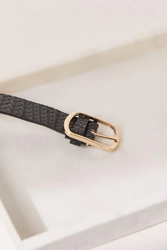 Tracey Woven Belt In Black Women Showpo Belts