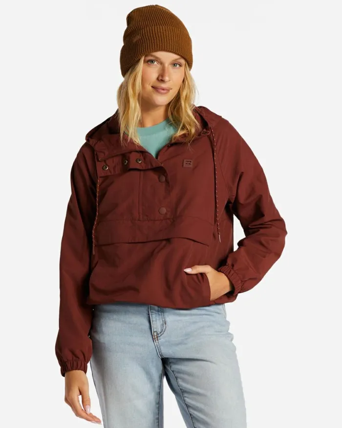 Trail Along Anorak Pullover Jacket Rosewood Women Billabong Matching Sets