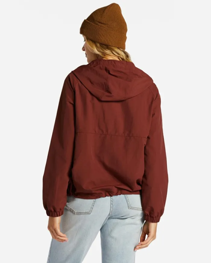 Trail Along Anorak Pullover Jacket Rosewood Women Billabong Matching Sets