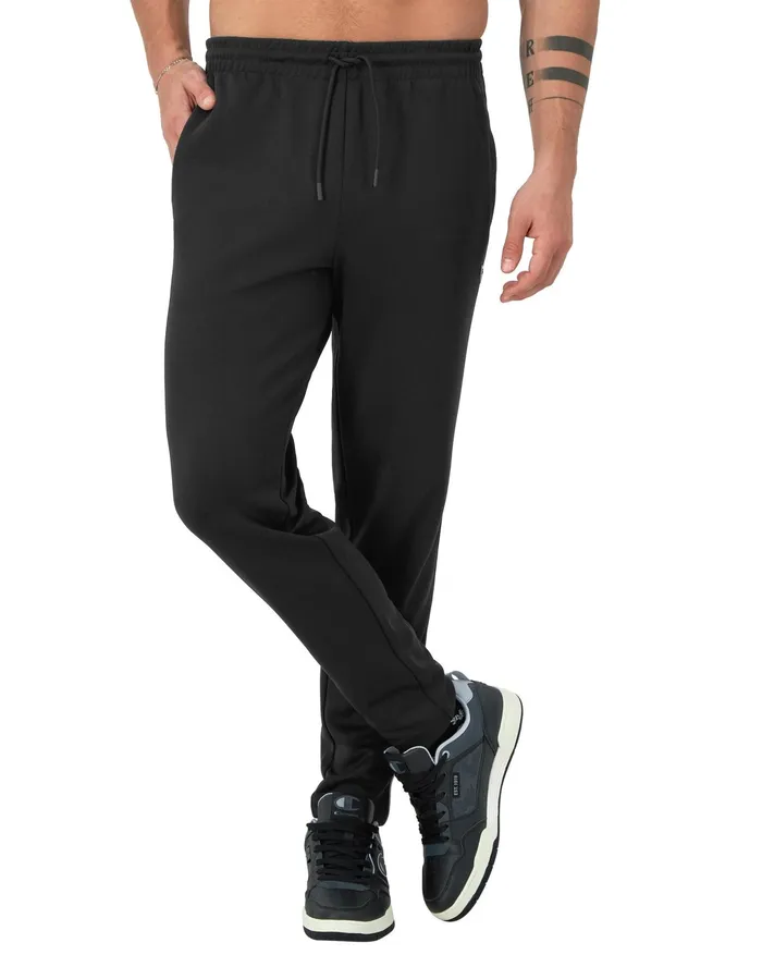 Tricot Track Pants Winged C Logo 30034 Black Men Champion Pants and Joggers