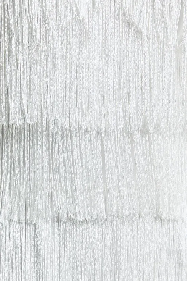 Trixie Maxi Dress 8211 Diamond Halter Neck Fringe Tiered Dress In White Women Showpo Dresses