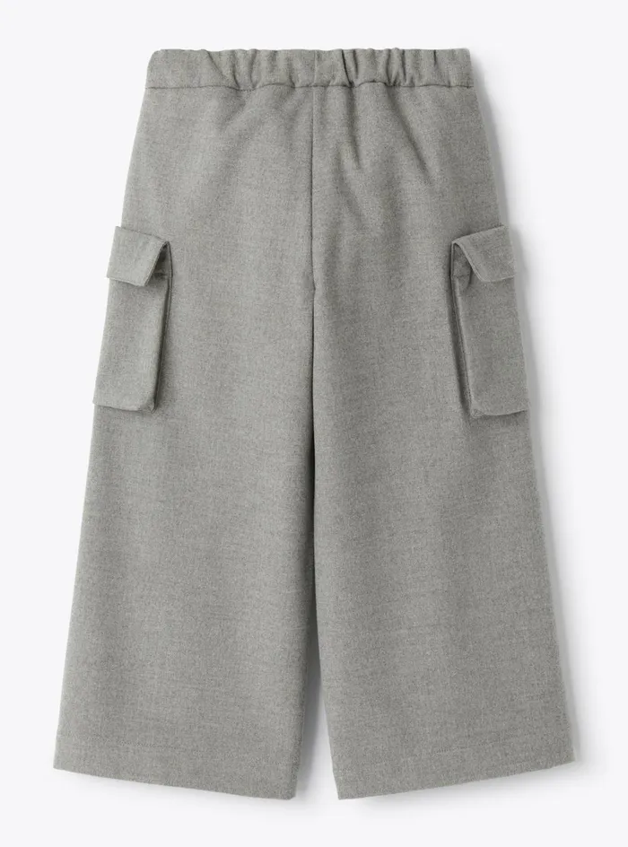 Trousers And Leggings Girl 216 Il Gufo Palazzo Pants In Technowool