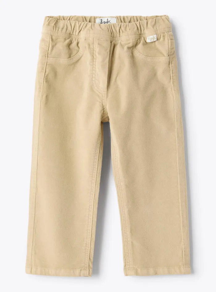 Trousers And Skirts Baby 036 Il Gufo Smooth Velvet Trousers