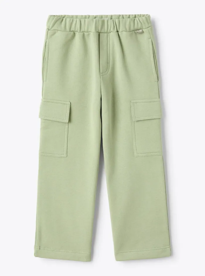 Trousers Boy 216 Il Gufo Cargo Pants In Brushed Cotton Fleece
