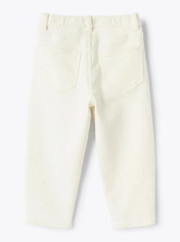 Trousers Boy 216 Il Gufo Fleecelined Denim Pants