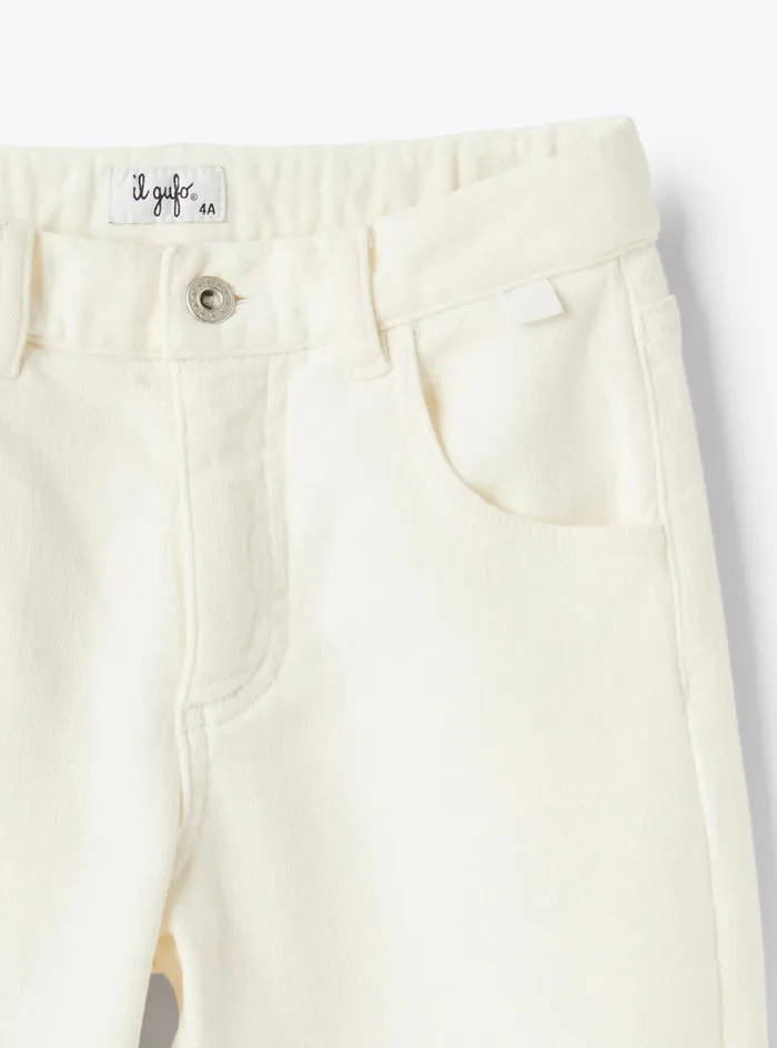 Trousers Boy 216 Il Gufo Fleecelined Denim Pants