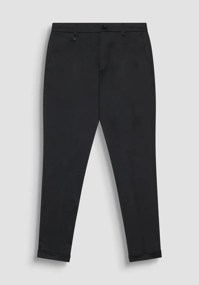 Trousers Men Antony Morato Ashe Super Skinny Fit Trousers In Stretch Jersey Viscose Blend Black Trousers Men Antony Morato Ashe Super Skinny Fit Trousers In Stretch Jersey Viscose Blend Black