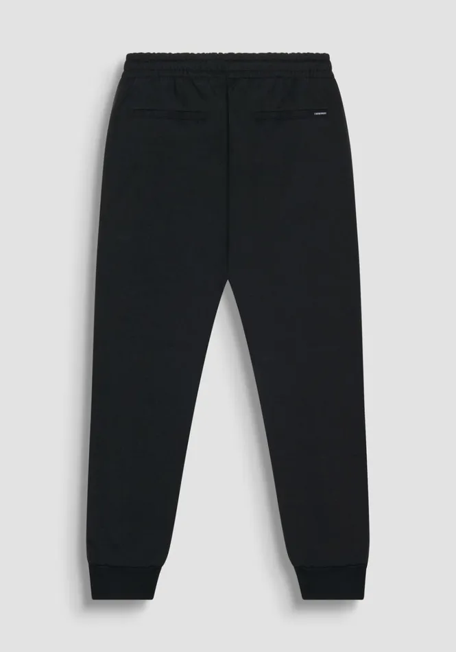 Trousers Men Antony Morato Carrot Fit Sweatpants In Black Cotton Blend With Elastic Black