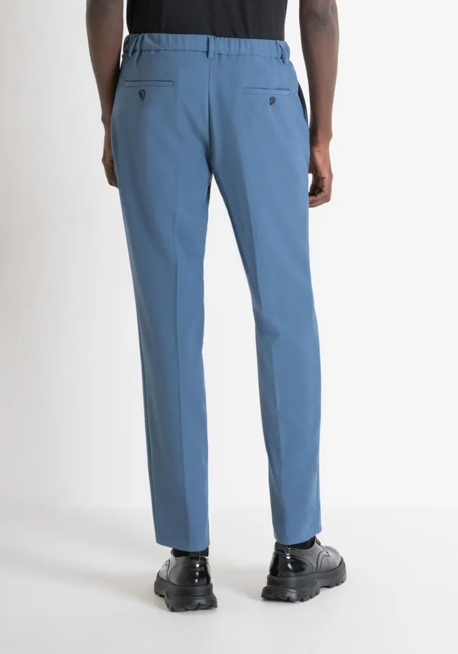 Trousers Men Antony Morato Regular Fit Blue 034Luis034 Trousers In Wool Blend Worker Avio