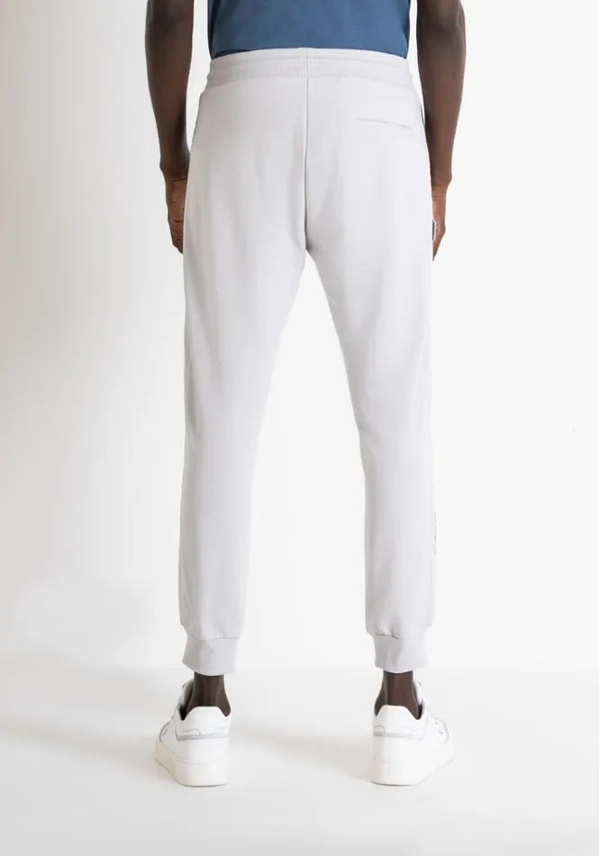 Trousers Men Antony Morato Regular Fit Cotton Blend Sweatpants With Side Bands Ice