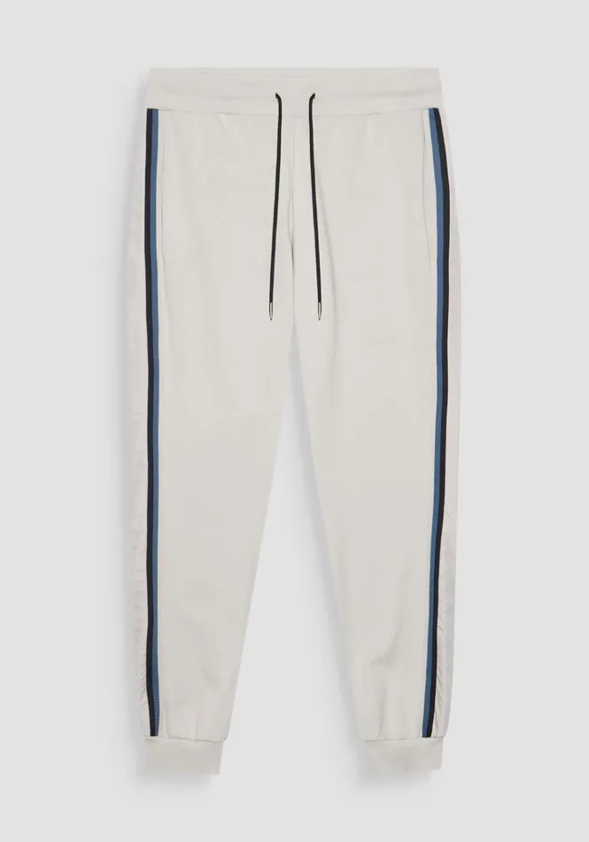 Trousers Men Antony Morato Regular Fit Cotton Blend Sweatpants With Side Bands Ice