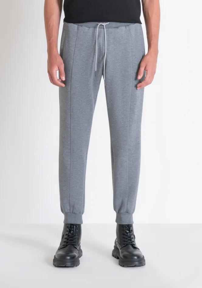 Trousers Men Antony Morato Regular Fit Sweatpants In Grey Scuba Fabric Medium Gray Melange Trousers Men Antony Morato Regular Fit Sweatpants In Grey Scuba Fabric Medium Gray Melange