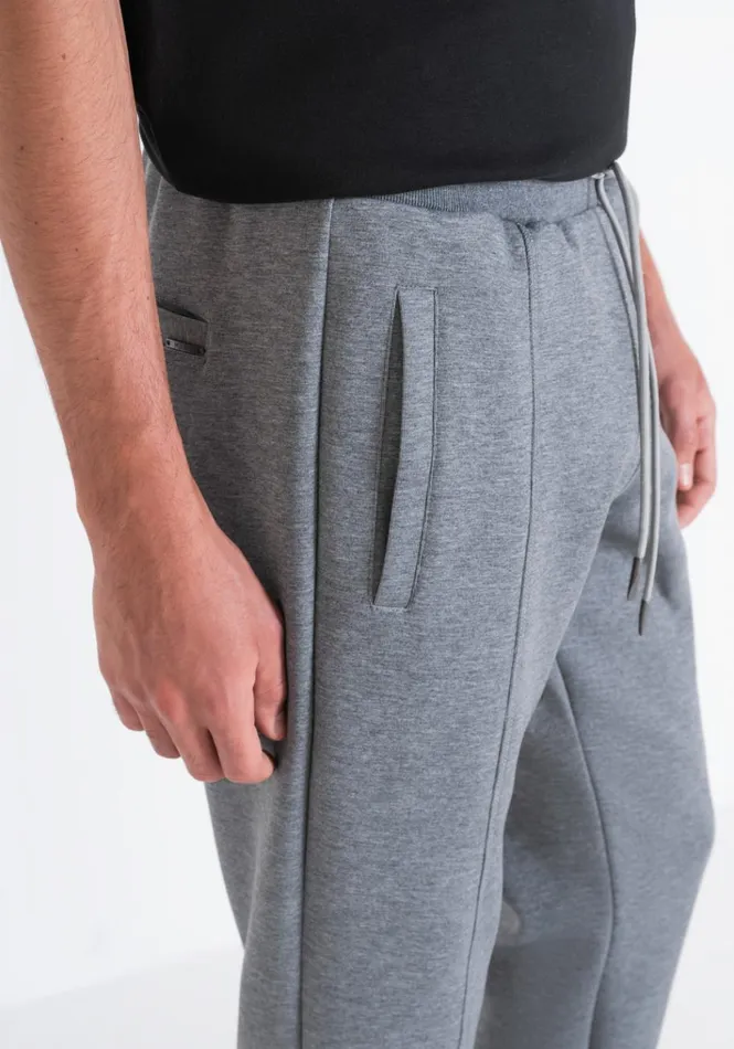 Trousers Men Antony Morato Regular Fit Sweatpants In Grey Scuba Fabric Medium Gray Melange