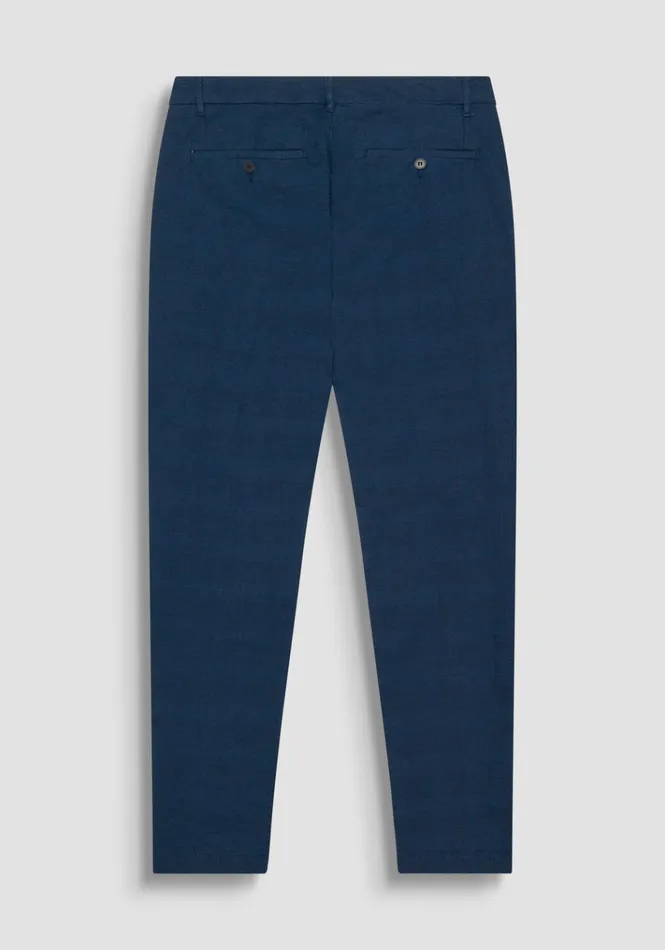 Trousers Men Antony Morato Skinny Fit 034Bryan034 Trousers In Viscose Elastic Fabric Blue Ink