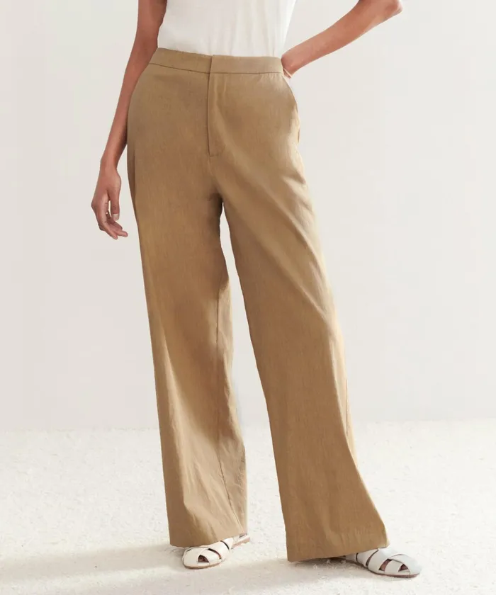 Trousers Women Jenni Kayne Linen Keaton Pant Khaki