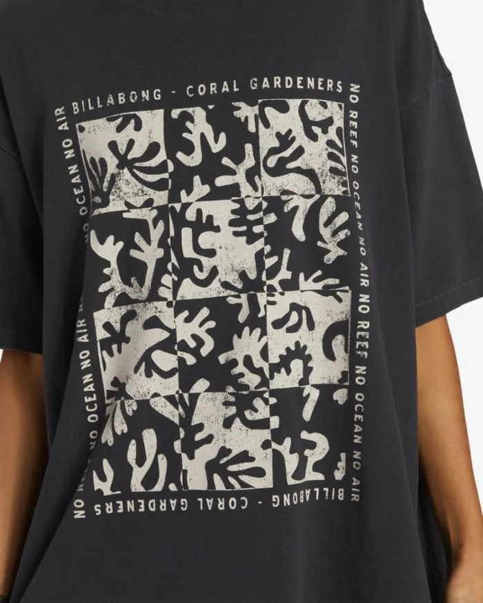 True Coral Gardener Top Black Sands Women Billabong Tops