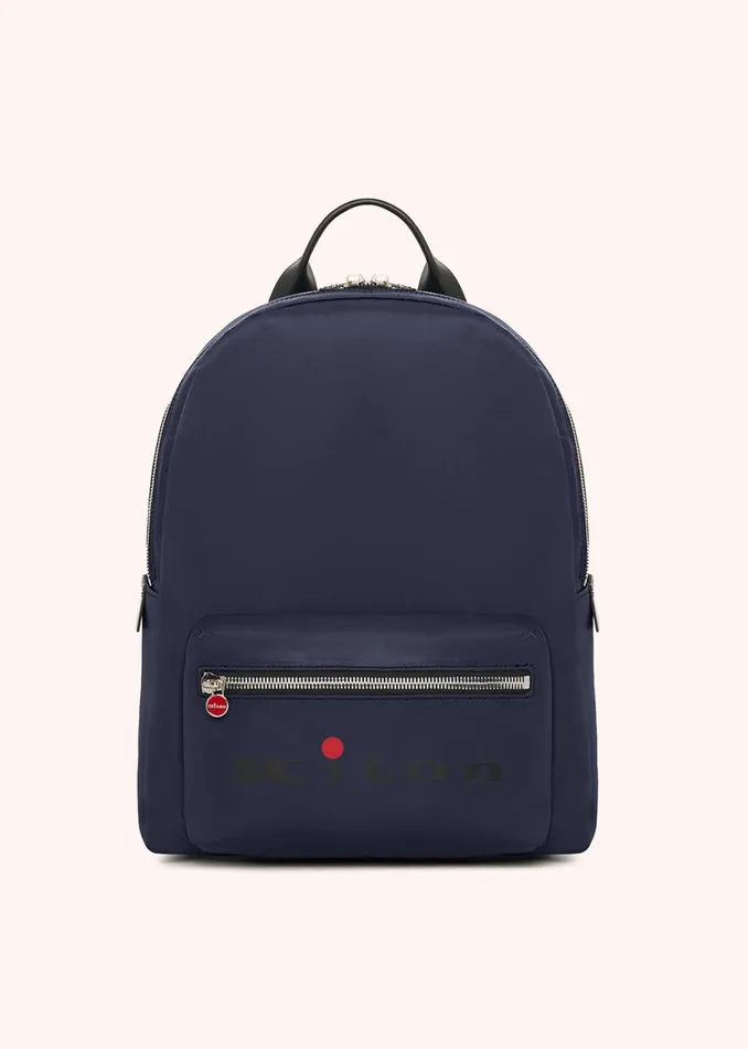 URBAN BACKPACK WITH LEATHER INSERTS Men Kiton Bags And Wallets